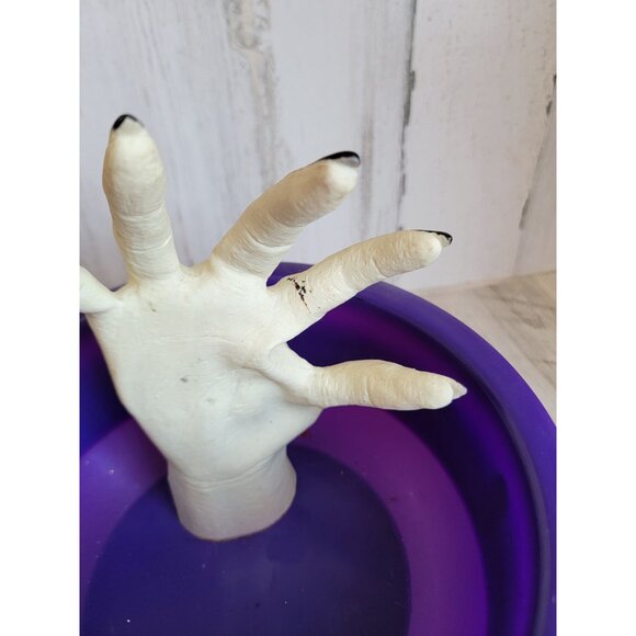 Gemmy purple AS IS candy bowl happy Halloween hand prop - Picture 5 of 13